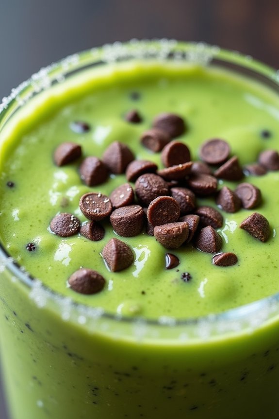 avocado mint chocolate smoothie