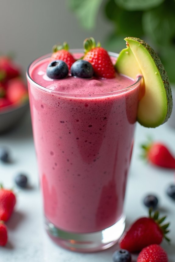 berry avocado smoothie delight