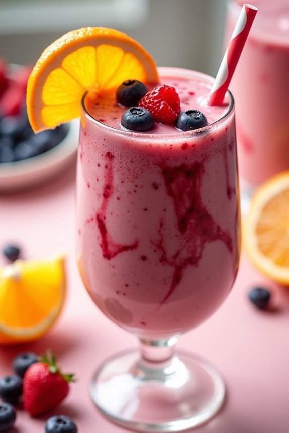 berry infused orange creamsicle smoothie