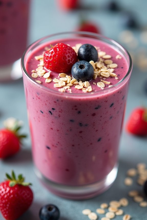 berry oat smoothie delight