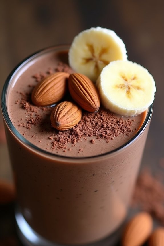 choco banana nutty smoothie delight