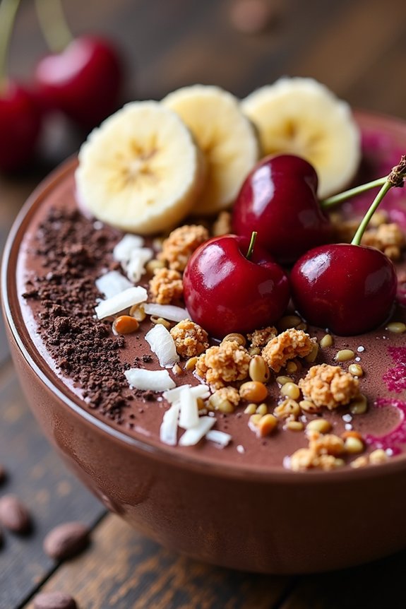 chocolate cherry smoothie bowl