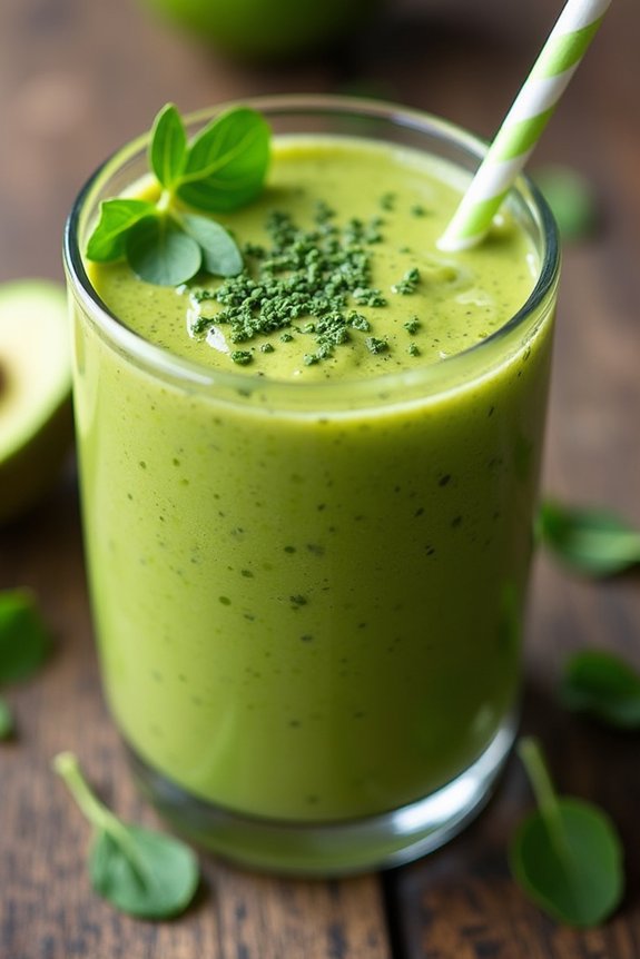creamy avocado green smoothie