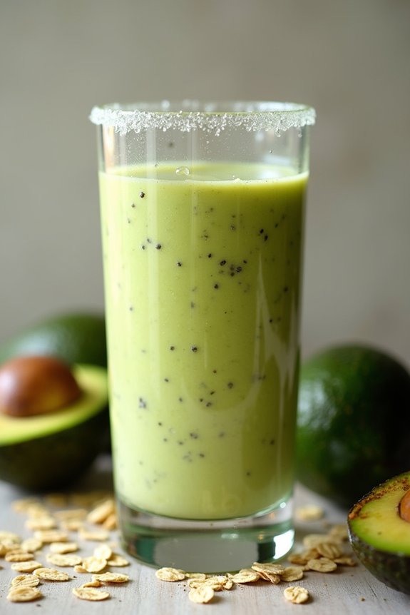 creamy avocado oat smoothie