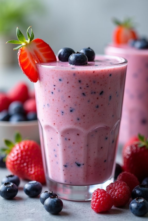 creamy berry yogurt smoothie