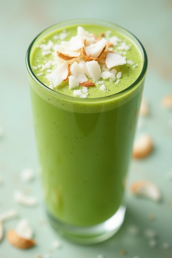 creamy coconut matcha smoothie