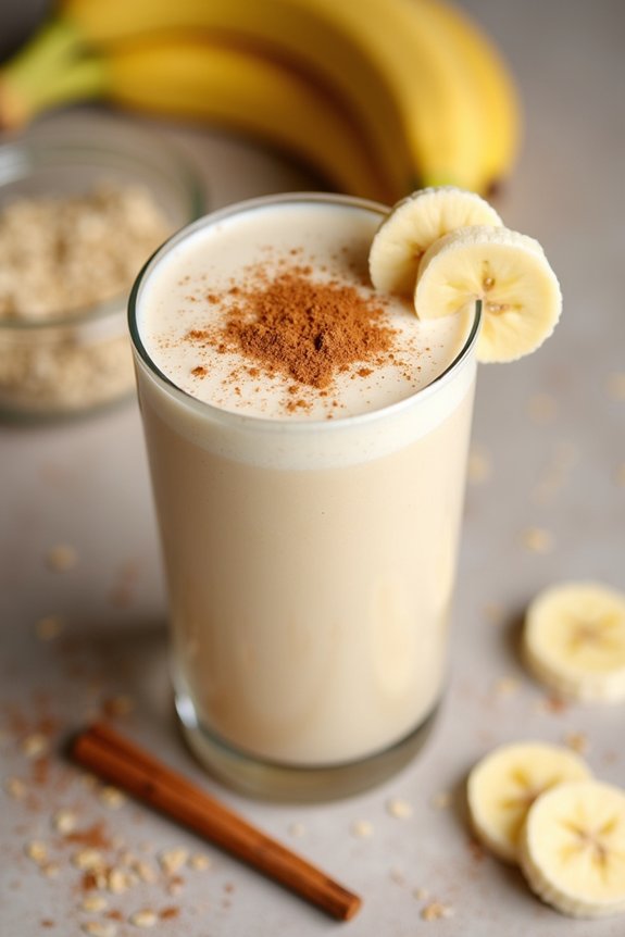 creamy fiber rich banana smoothie