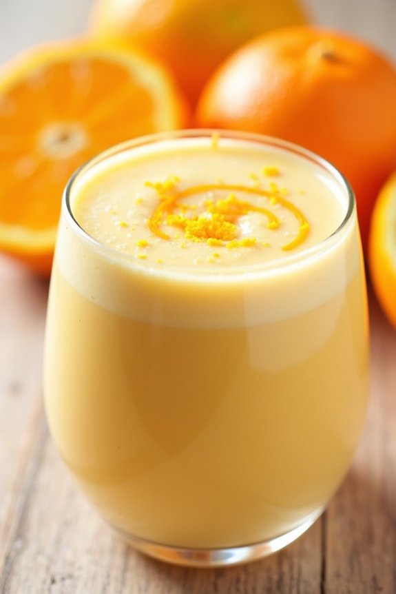 creamy orange breakfast smoothie