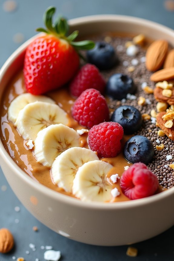 creamy peanut butter banana bowl