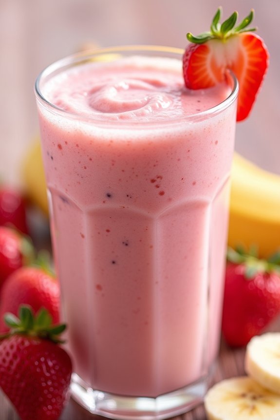 creamy strawberry banana smoothie