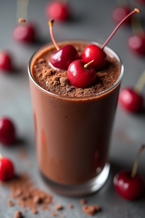 decadent chocolate cherry smoothie