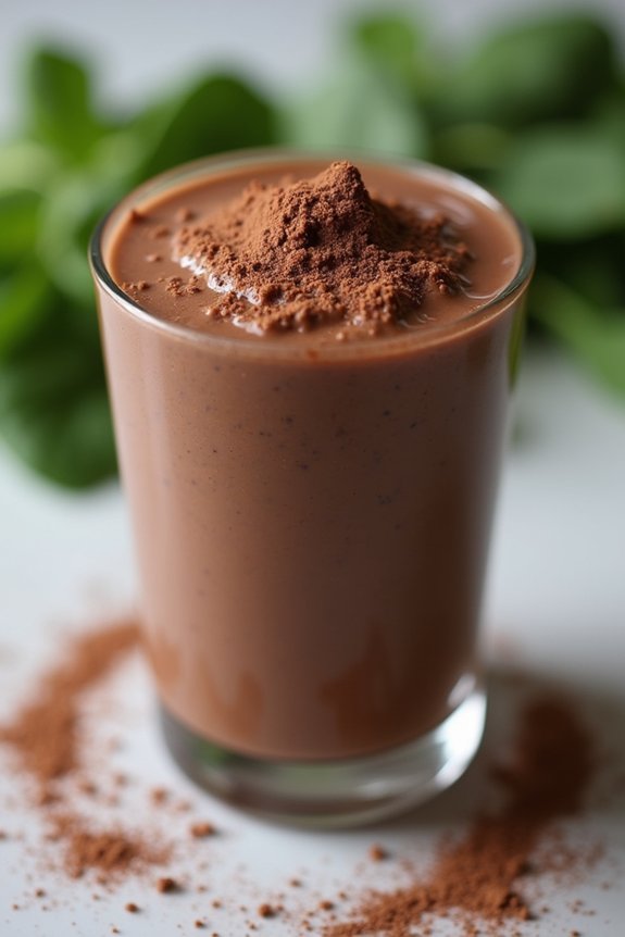 decadent chocolate spinach smoothie