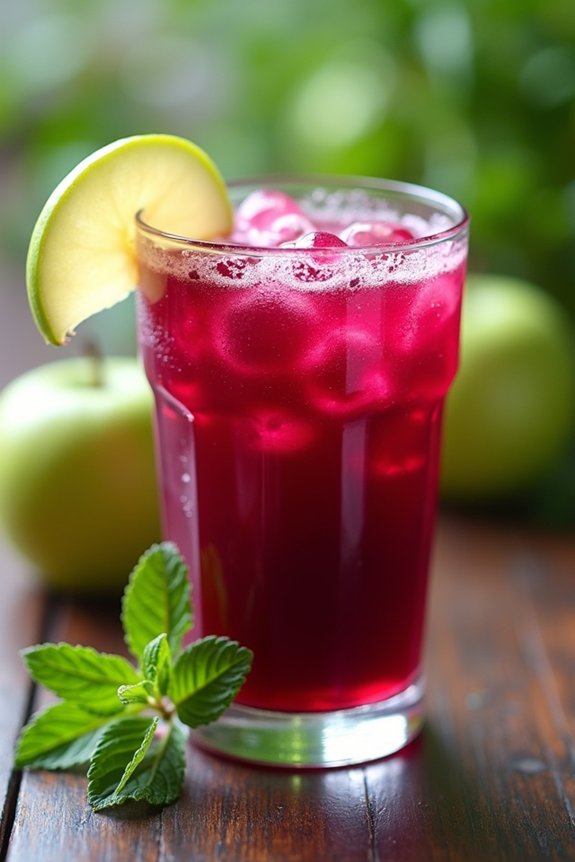 detoxifying beetroot green apple juice