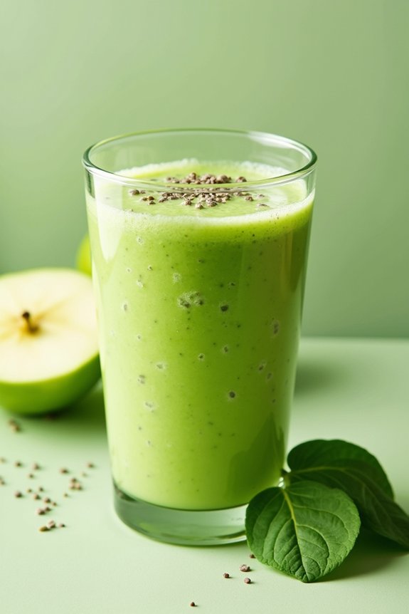 green apple spinach smoothie