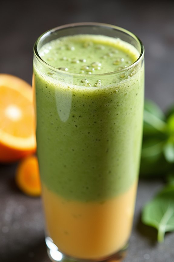 healthy citrusy green smoothie