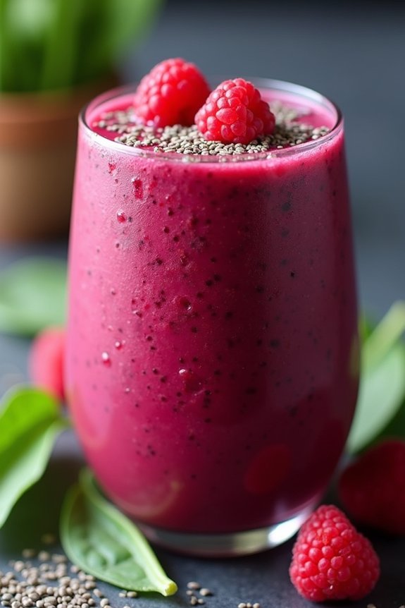 iron rich beet raspberry shake