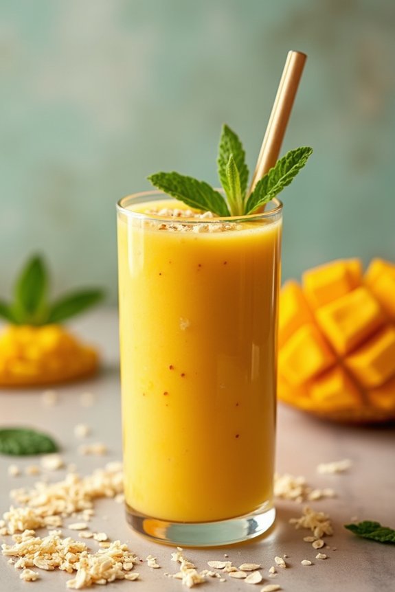 mango coconut oat smoothie