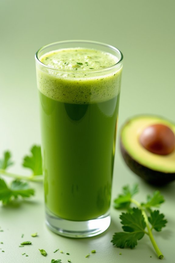 nourishing avocado cilantro juice