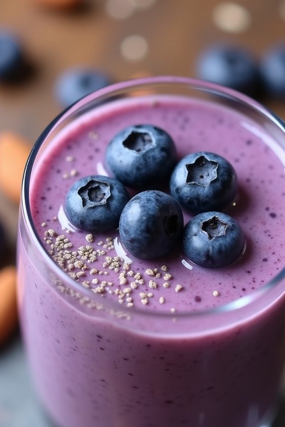 nutrient rich blueberry almond smoothie