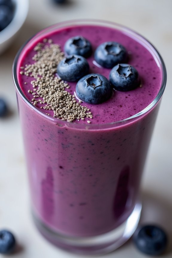 nutrient rich blueberry spinach smoothie