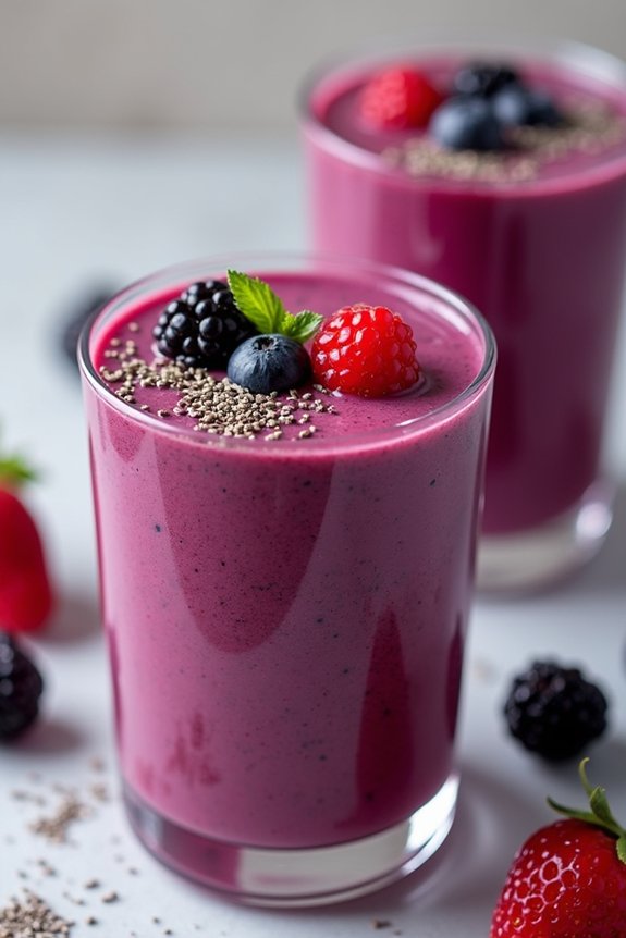 nutritious antioxidant berry smoothie