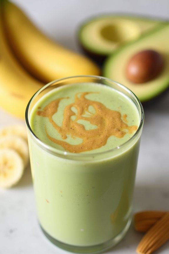 nutritious avocado peanut smoothie