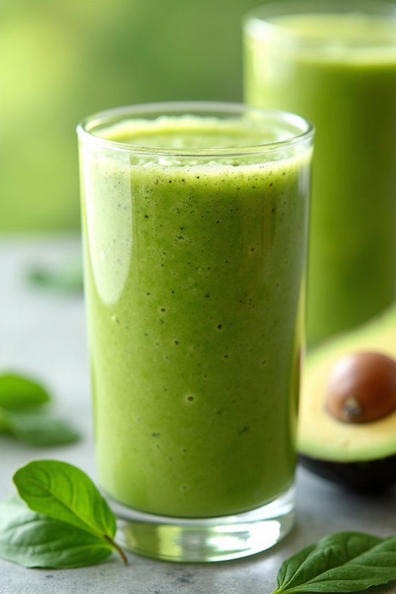 nutritious avocado spinach smoothie