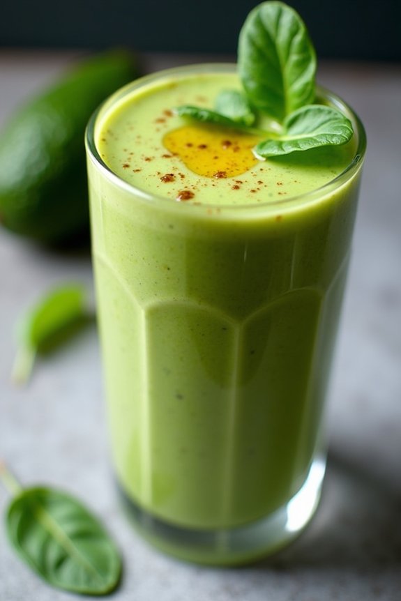 nutritious avocado spinach smoothie