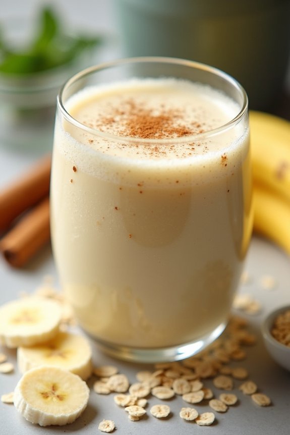 nutritious banana oat smoothie