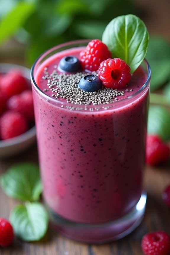 nutritious berry green smoothie