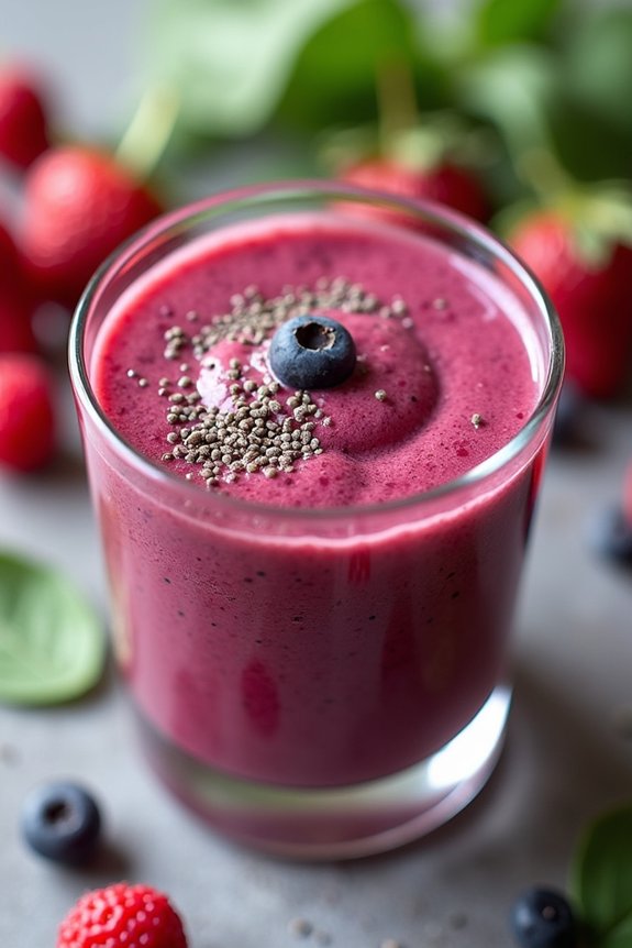 nutritious berry spinach smoothie