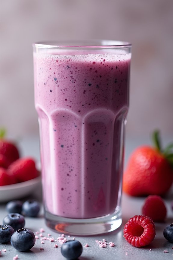 nutritious berry yogurt smoothie