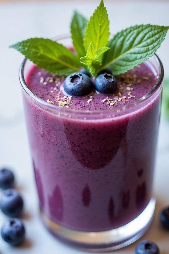 nutritious blueberry almond smoothie