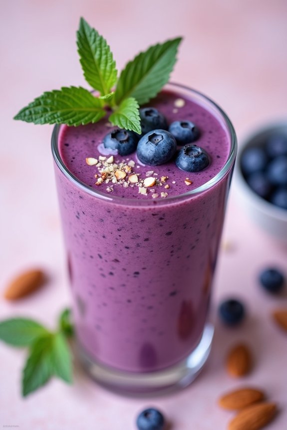 nutritious blueberry almond smoothie