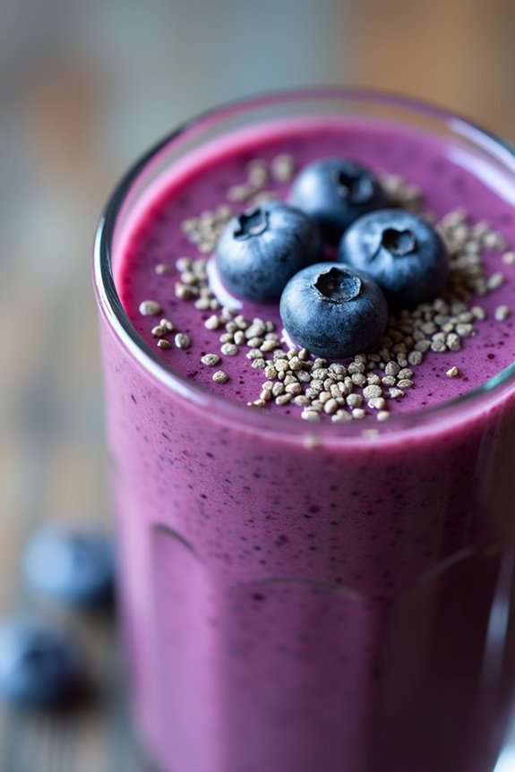 nutritious blueberry protein smoothie