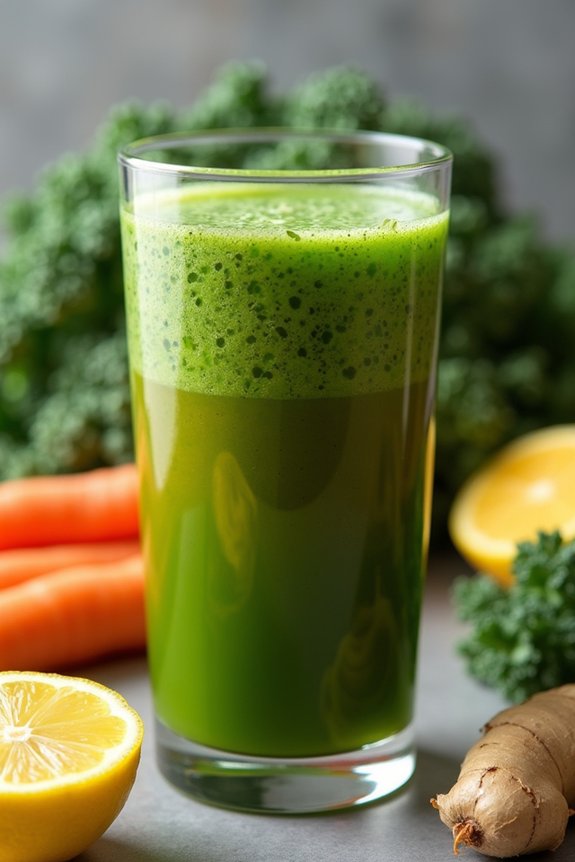 nutritious carrot kale juice