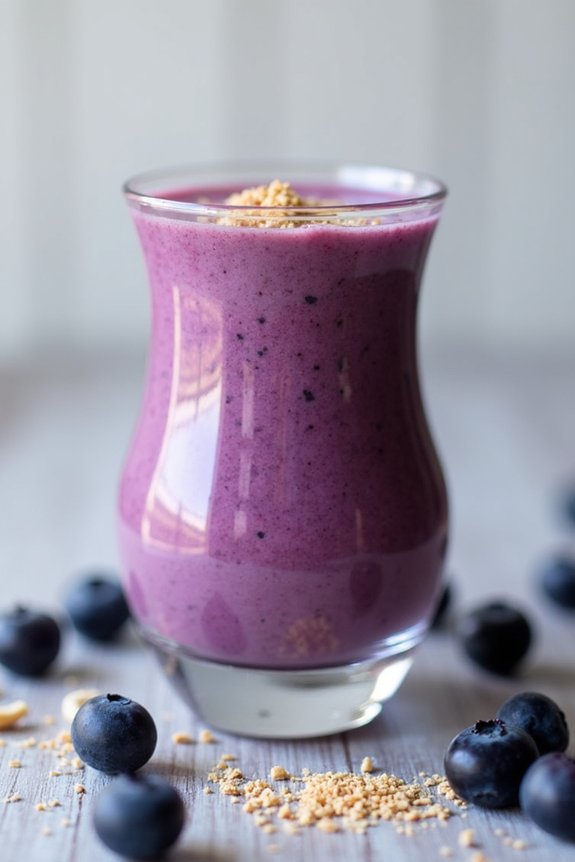 nutritious cashew blueberry smoothie