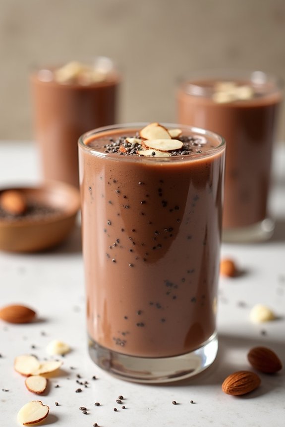 nutritious chocolate almond smoothie