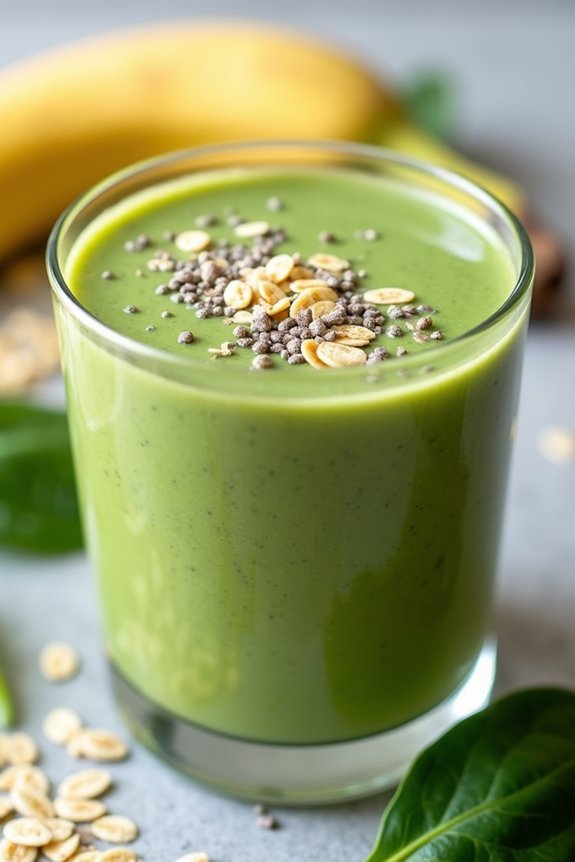 nutritious green oat smoothie