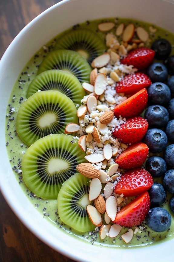 nutritious green smoothie bowl