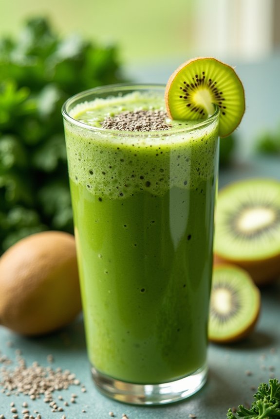 nutritious kale kiwi smoothie