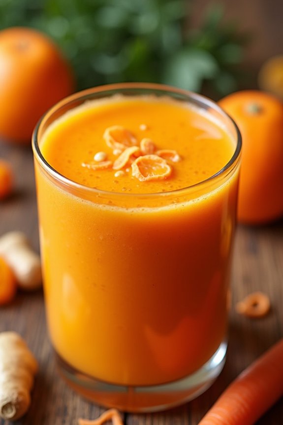 nutritious orange carrot smoothie