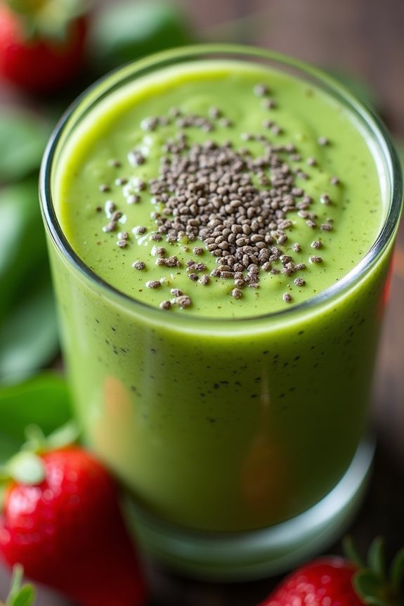 nutritious strawberry green smoothie
