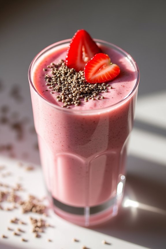 nutritious strawberry quinoa smoothie