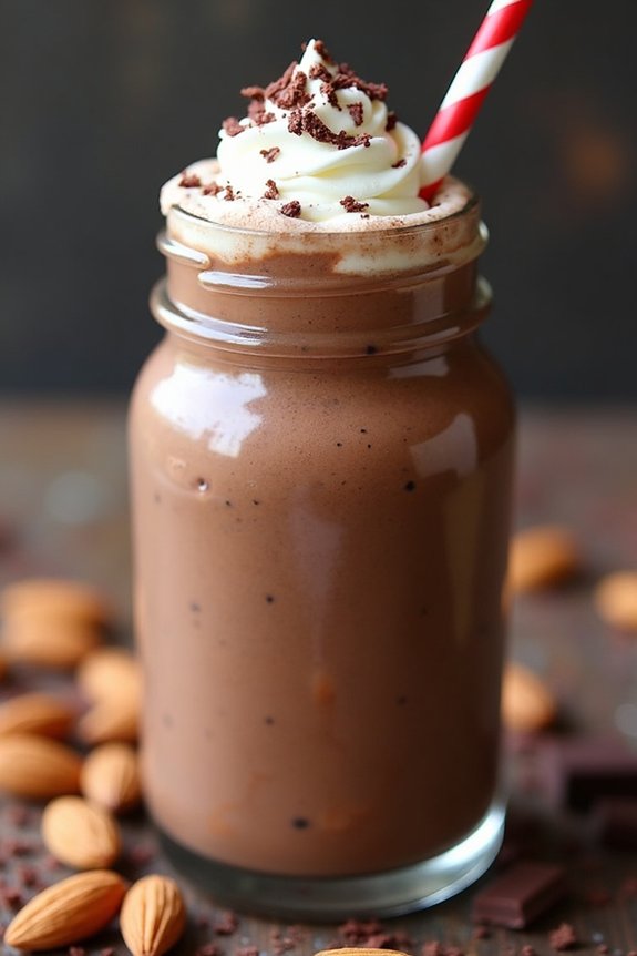 nutty chocolate almond smoothie