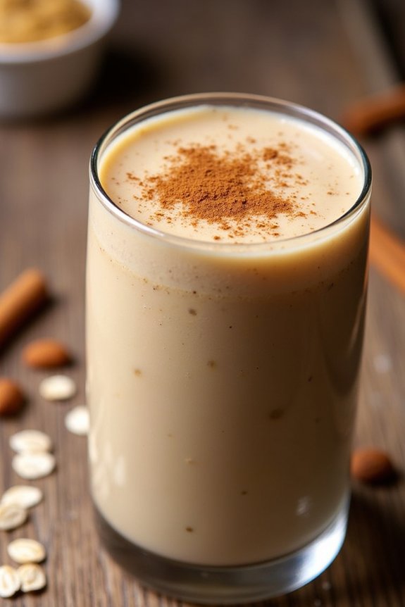 nutty oatmeal almond smoothie