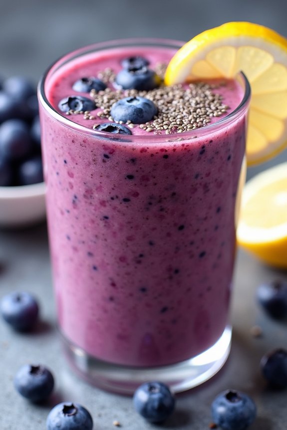omega 3 chia blueberry smoothie
