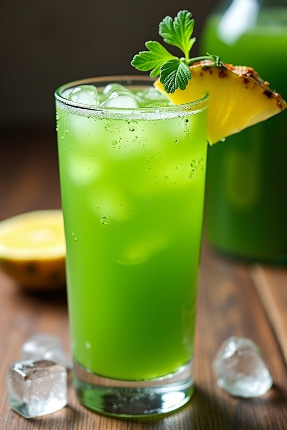 parsley pineapple detox juice