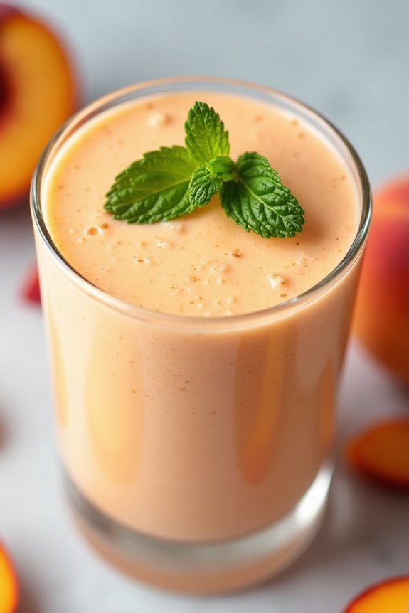 peachy cottage cheese smoothie