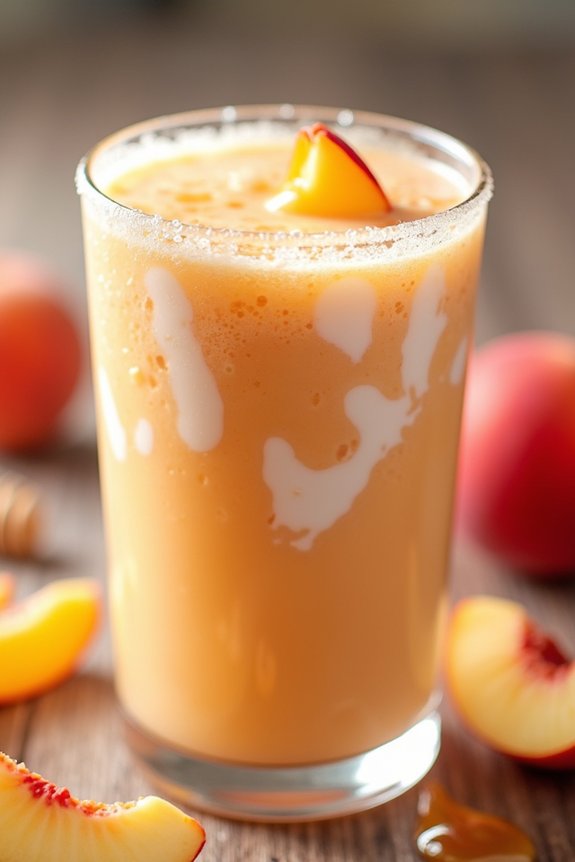peachy vanilla yogurt smoothie